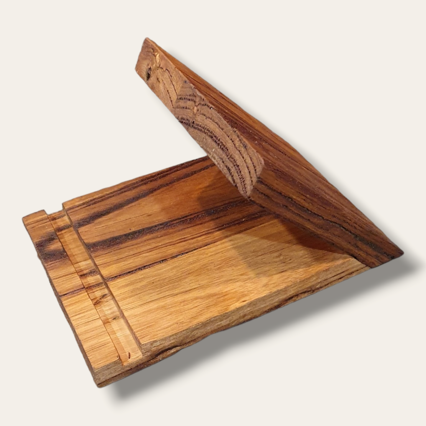 Timber Tablet Stand Heavy Grained