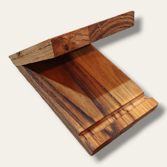 Timber Tablet Stand Heavy Grained
